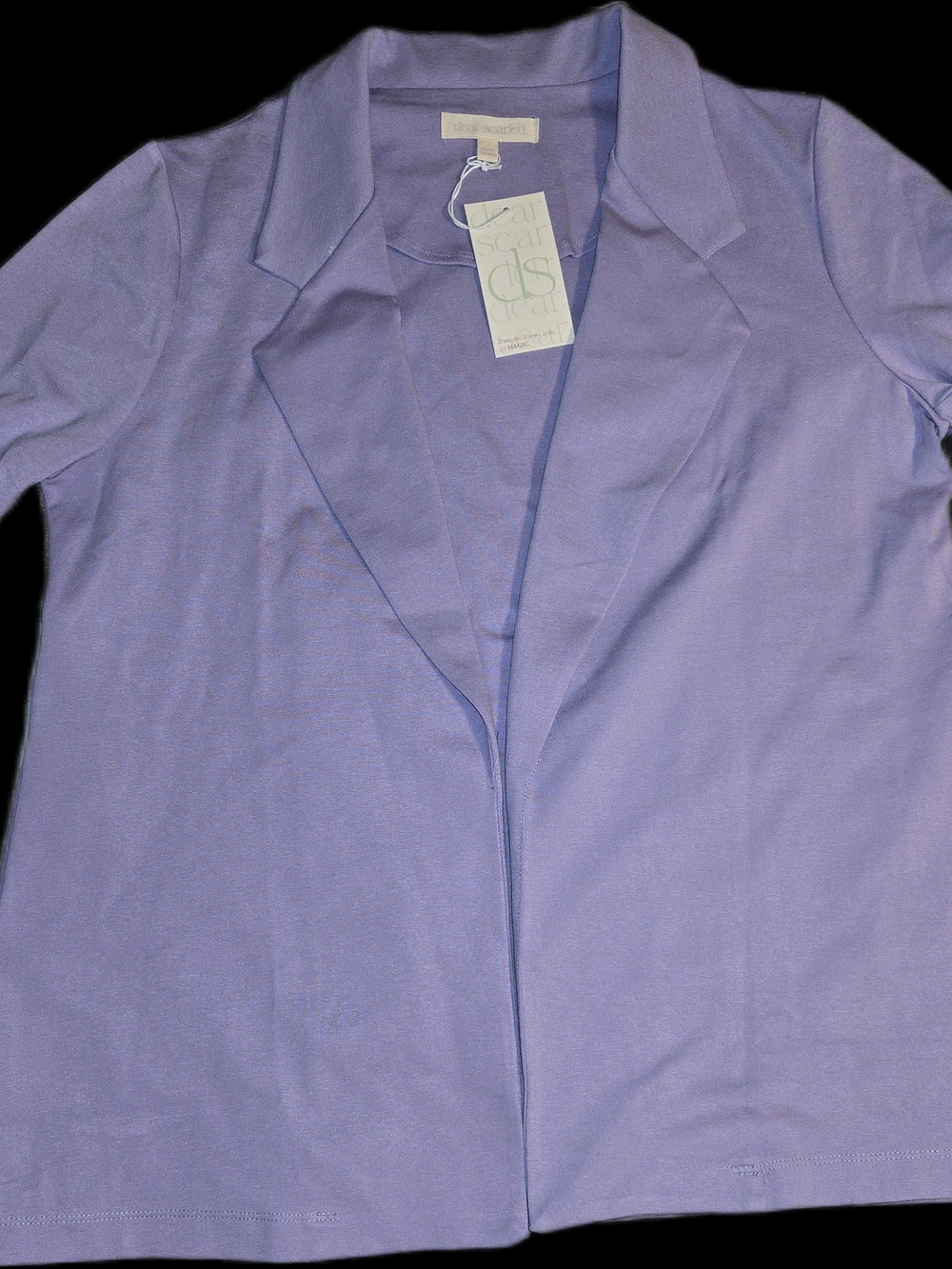 Dear Scarlett Lavender Open-Front Women's 3/4 Sleeve Magic Blazer Size XL Jacket - Picture 12 of 15